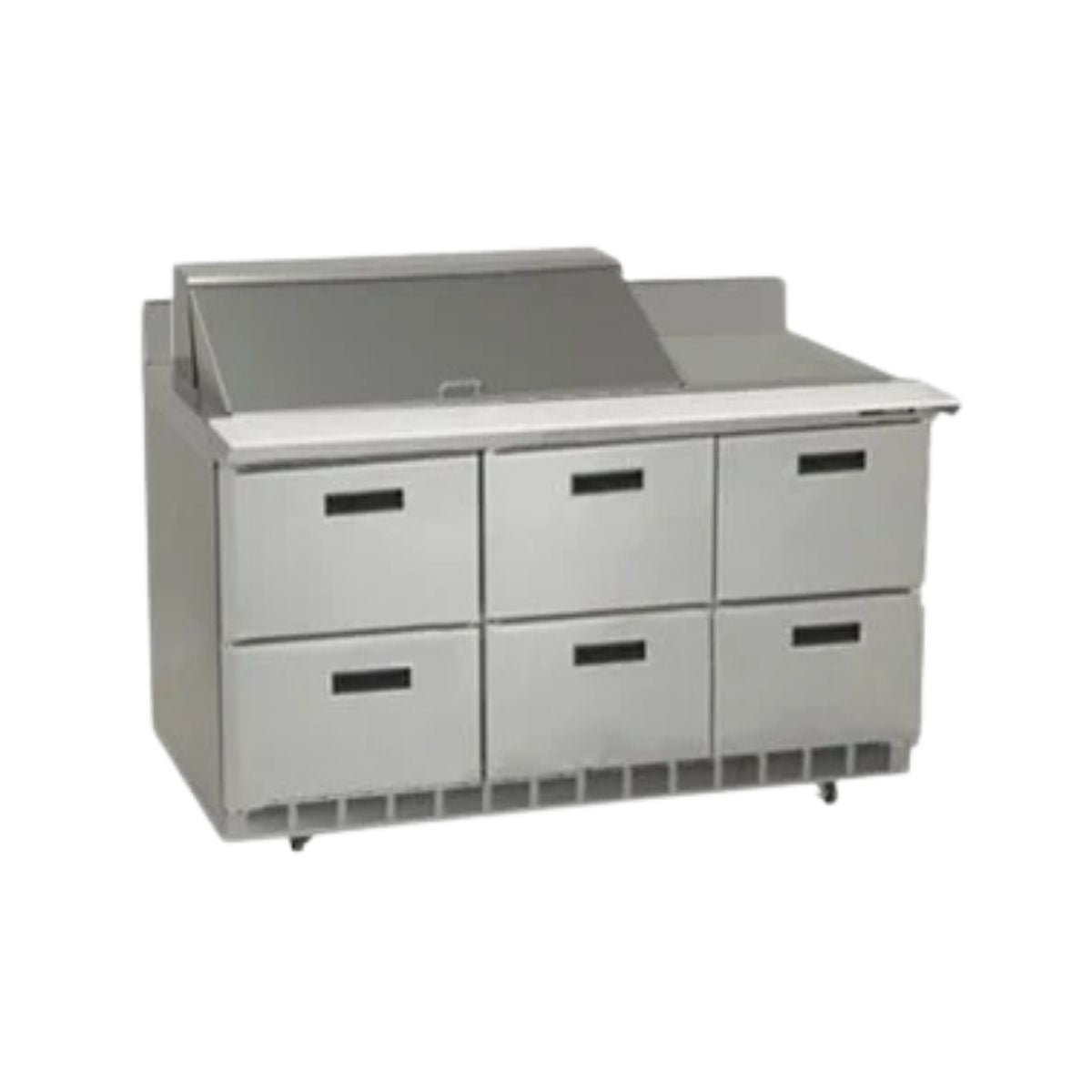 Delfield STD4472NP-18M 72.13-Inch Sandwich & Salad Prep Table — 18 Pans, 6 drawers
