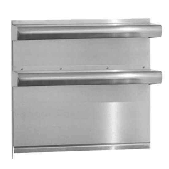 Imperial DHS-18 18" 2 High Shelves Heavy Duty Backguard/Flue Riser - Diamond Series