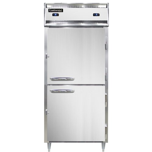 Continental Refrigerator D1RFXNHD 36.25-Inch Refrigerator / Freezer — 2 Doors, Stainless Steel Front