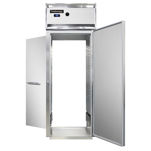 Continental Refrigerator DL1WI-RT 35.25-Inch Roll-Thru Heated Holding Cabinet — 2 Doors, Stainless Steel Front