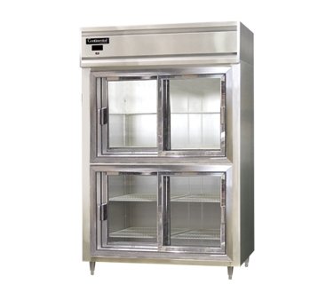 Continental Refrigerator D2RNSASGDHD 52-Inch Reach-In Glass Door Refrigerator — 4 Doors, Stainless Steel Exterior