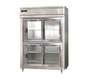 Continental Refrigerator D2RENSASGDHD 57-Inch Reach-In Glass Door Refrigerator — 4 Doors, Stainless Steel Exterior