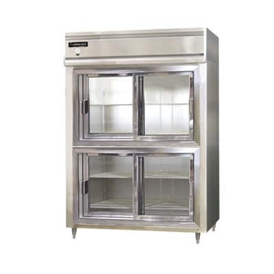Continental Refrigerator D2RESNSASGDHD 57-Inch Reach-In Glass Door Refrigerator — 4 Doors, Stainless Steel Exterior