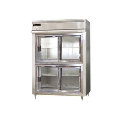 Continental Refrigerator D2RESNSSSGDHD 57-Inch Reach-In Glass Door Refrigerator — 4 Doors, Stainless Steel Exterior