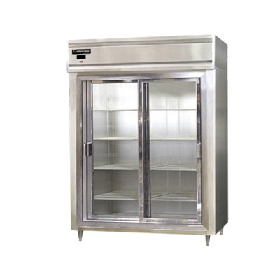 Continental Refrigerator D2RESNSSSGD 57-Inch Reach-In Glass Door Refrigerator — 2 Doors, Stainless Steel Exterior