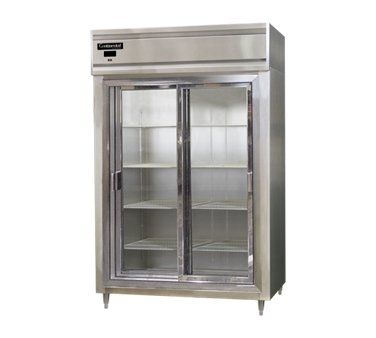 Continental Refrigerator D2RSNSASGD 52-Inch Reach-In Glass Door Refrigerator — 2 Doors, Stainless Steel Exterior