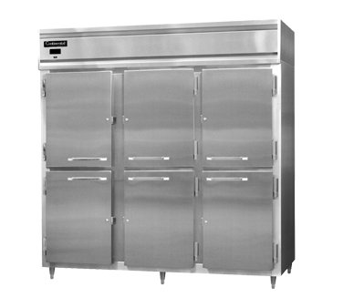 Continental Refrigerator D3RNSSHD 78-Inch Reach-In Refrigerator — 6 Doors, Stainless Steel Exterior