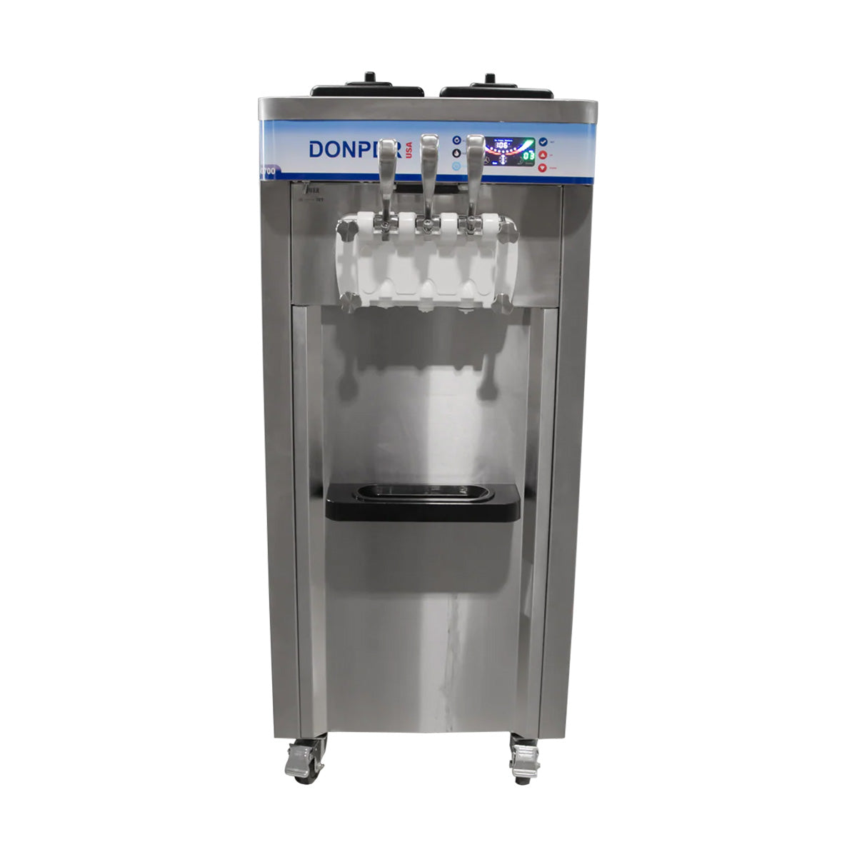 Donper USA D700 Floor Model Two Flavor Soft Serve Machine, (2) 9.5 qt.