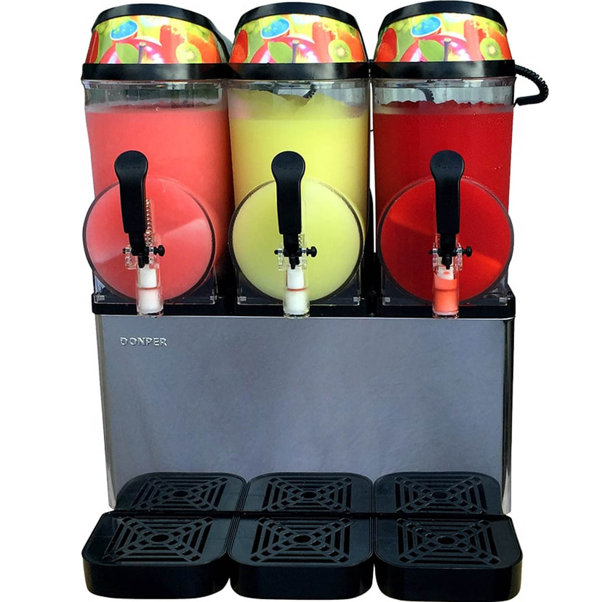 Donper USA XC336 Bowl Type Frozen Slushy & Granita Beverage Machine w/3.2 gal - 1100W/115V - Triple
