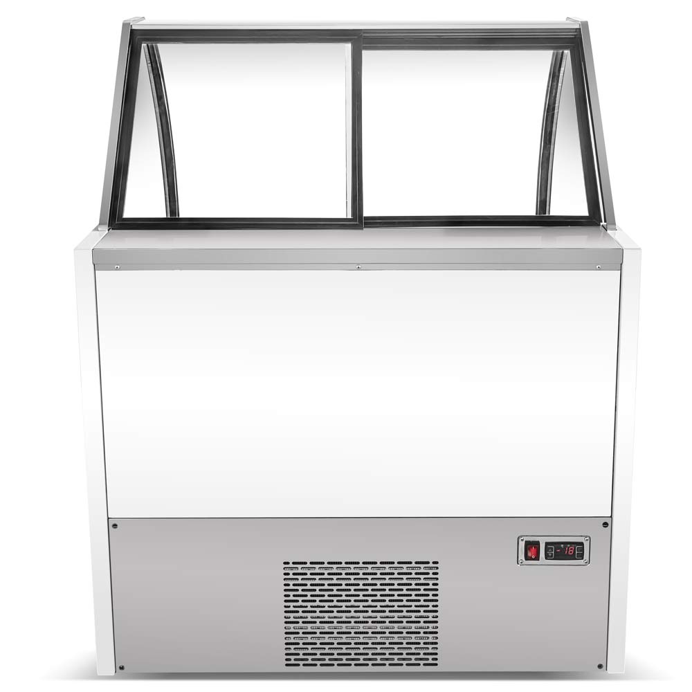 Marchia GIC-7 42" 7-Pan White Gelato Ice Cream Dipping Cabinet Display Freezer