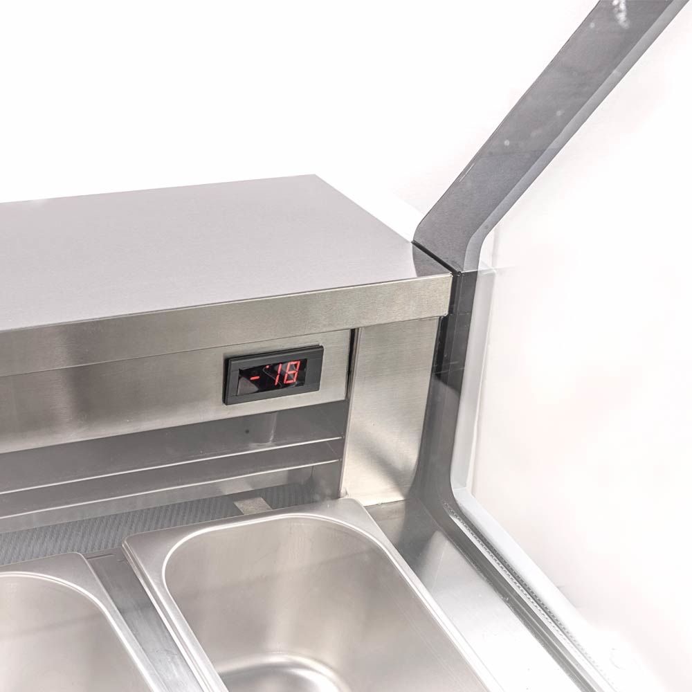 Marchia GIC-13 70" 13-Pan White Gelato Ice Cream Dipping Cabinet Display Freezer