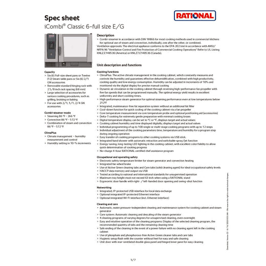 Spec Sheet