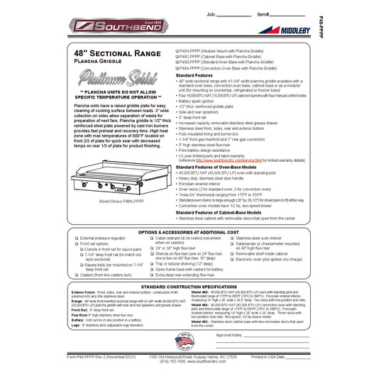 Spec Sheet