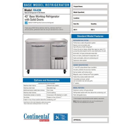 Spec Sheet