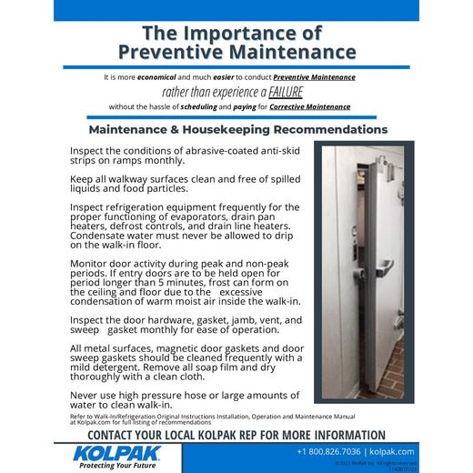 Kolpak Preventive Maintenance Flyer