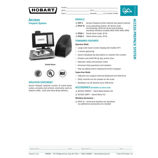Spec Sheet