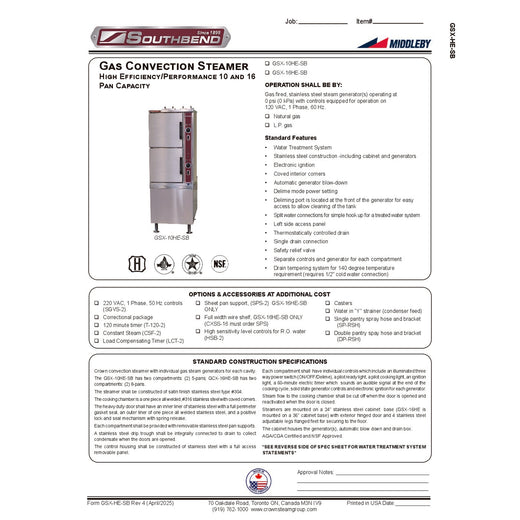 Spec Sheet