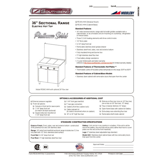 Spec Sheet