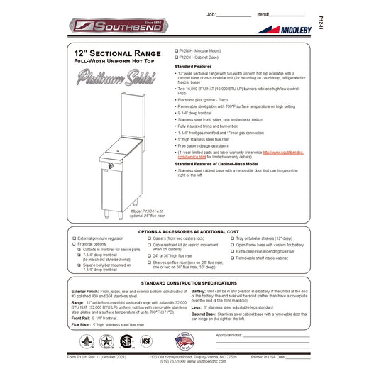 Spec Sheet