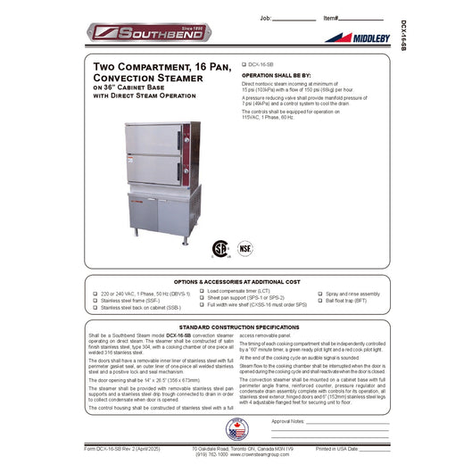Spec Sheet