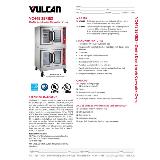Spec Sheet