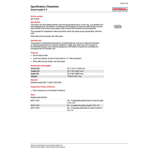 Spec Sheet