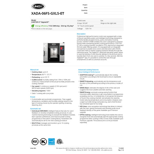 Spec Sheet