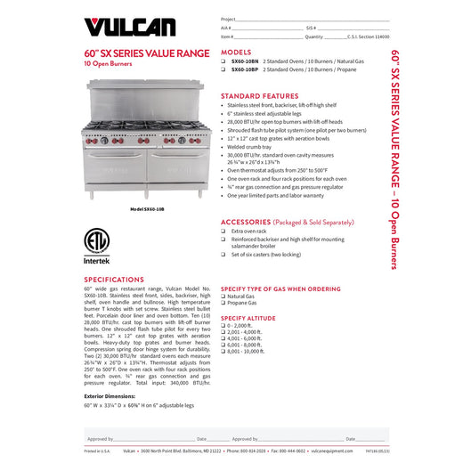 Spec Sheet