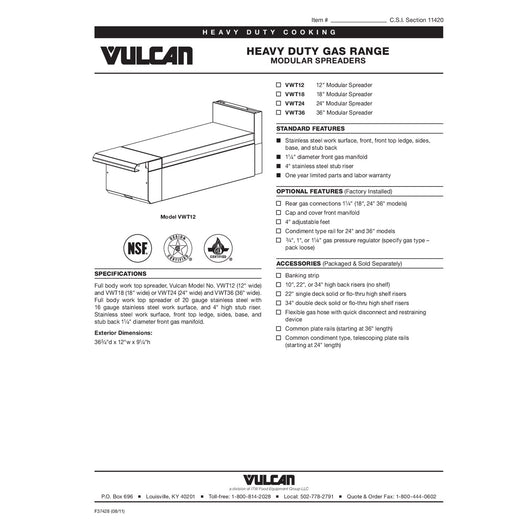 Spec Sheet