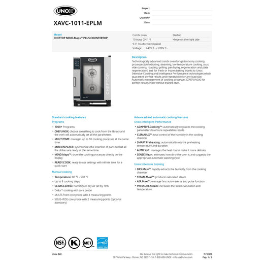 Spec Sheet