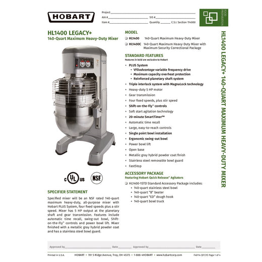 Spec Sheet
