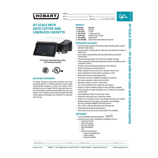Spec Sheet
