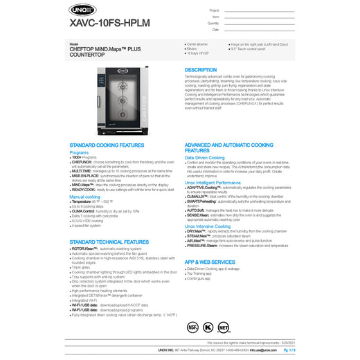 Spec Sheet