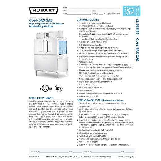 Gas Spec Sheet