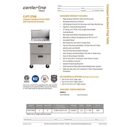 Spec Sheet