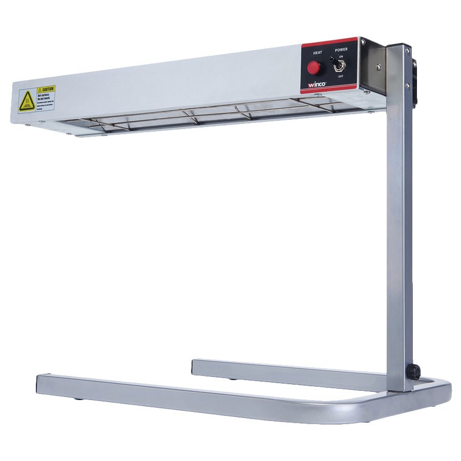 Winco ESH-1 Electric Strip Heater 14.25"W x 26.13"D, 500W 120V, unlighted, steel finish, stand - Set
