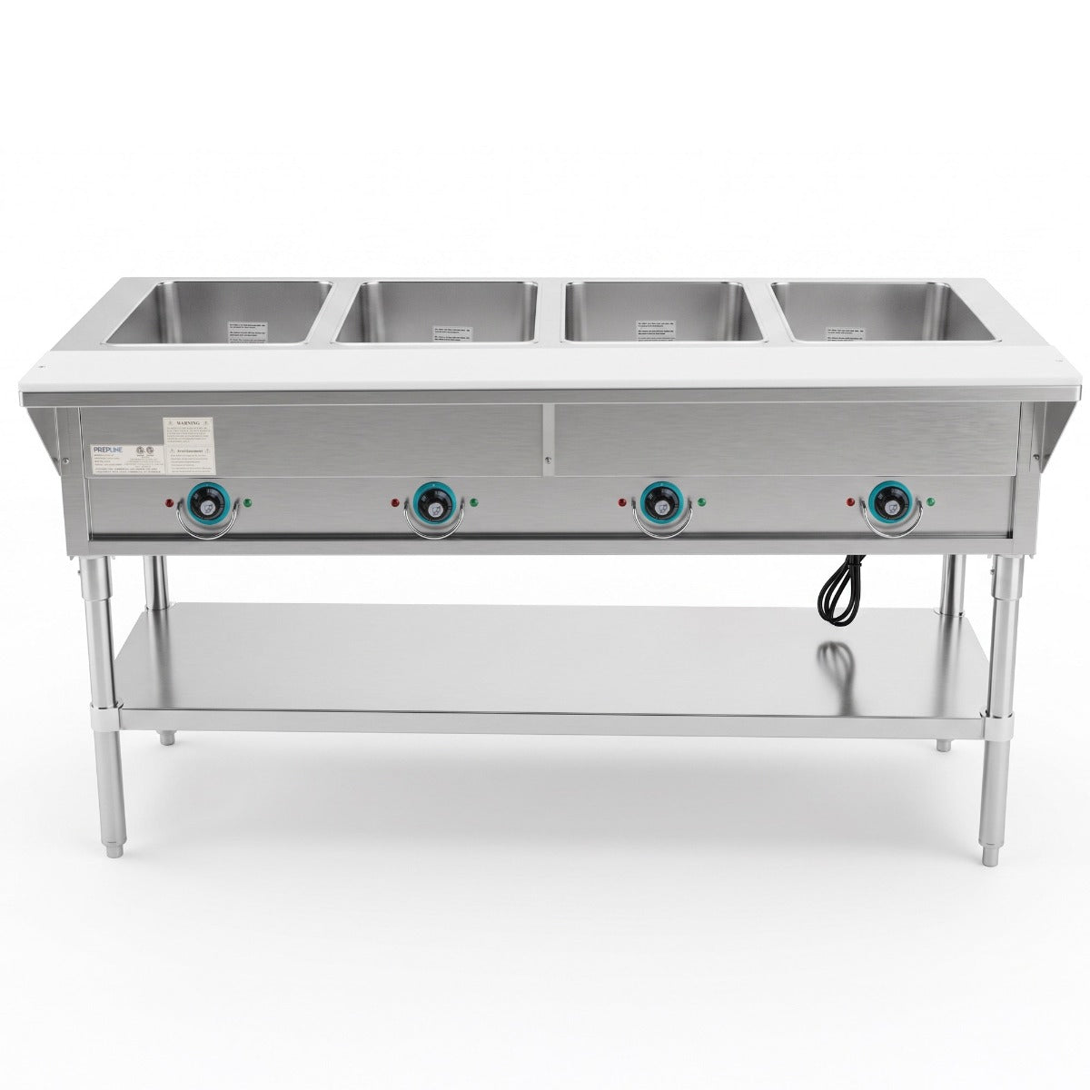 Prepline EST60-4O-110 electric steam table, front view