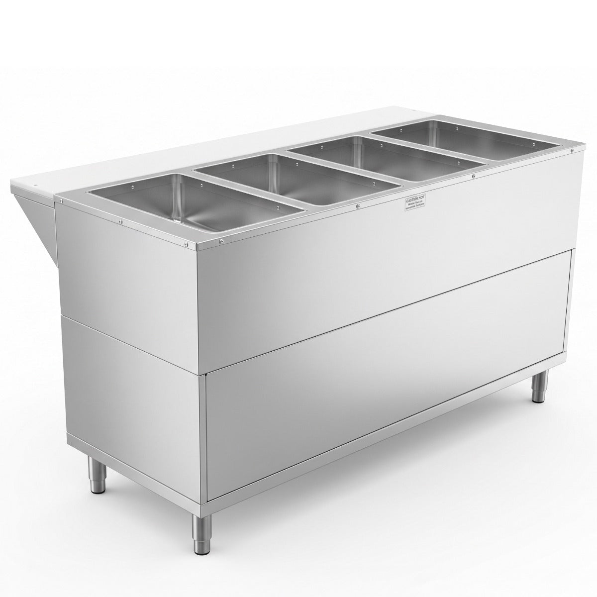 Prepline ESTC60-4S-110 4-well electric steam table, back view (representative image)
