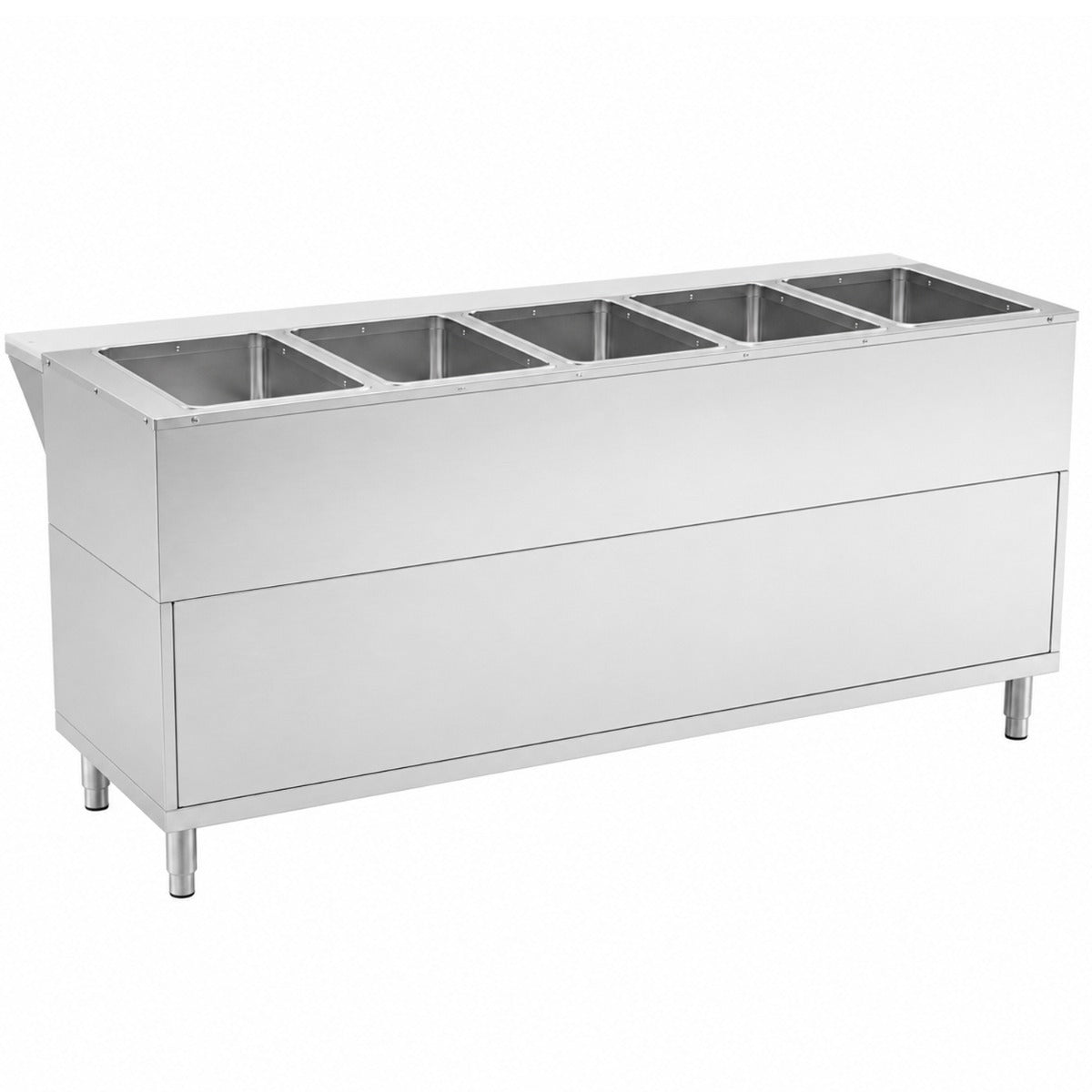 Prepline ESTC74-5O 5-well electric steam table, back view (representative image)