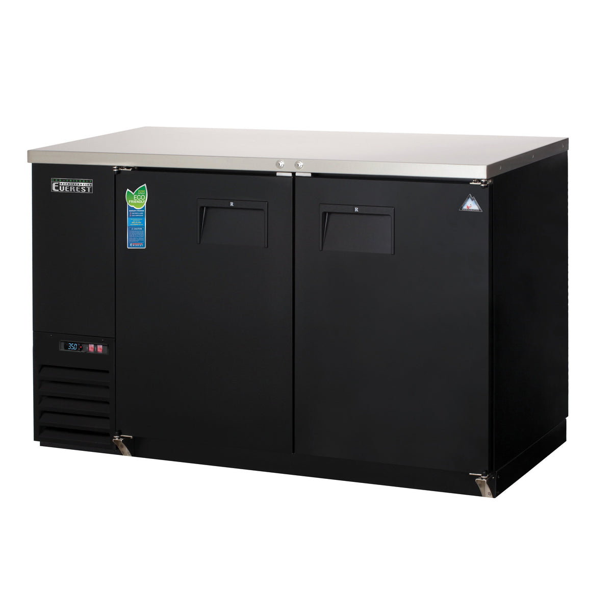 Everest EBB59 57" Two Section Back Bar Cooler with Solid Door, 20.0 cu. ft.