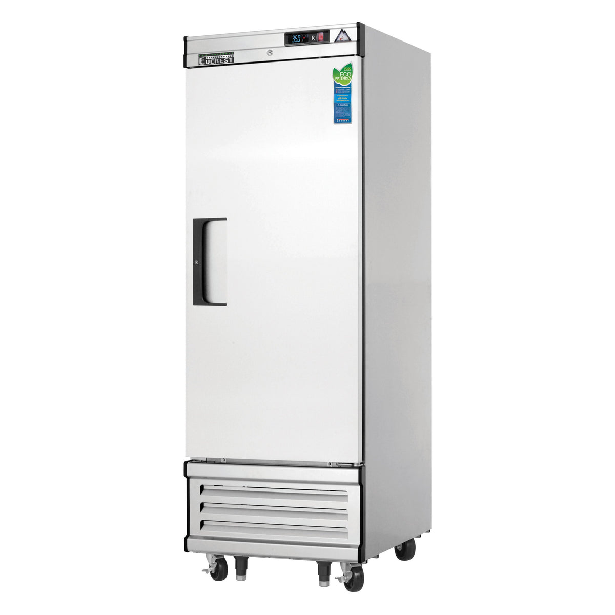 Everest EBR1 27" 1-Section Reach-In Refrigerator w/ Solid Full Door, Bottom Mount, Stainless Steel, 21 cu. ft.