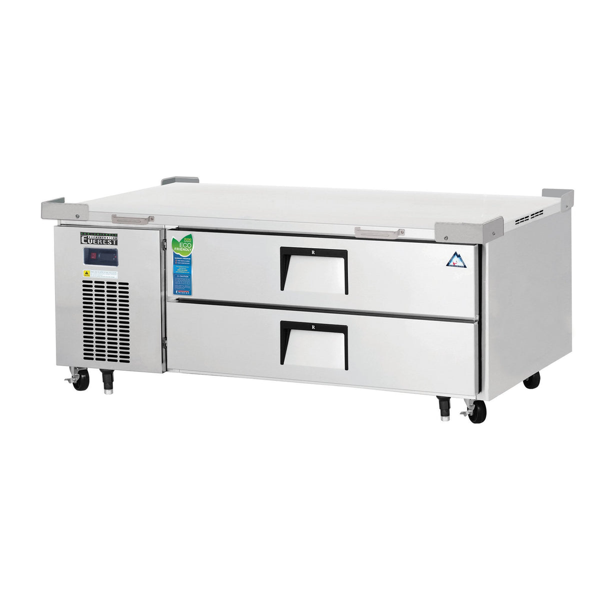Everest ECB52-60D2 60" 1- Section Refrigerated Chef Base w/ Heavy Duty 2 Drawers
