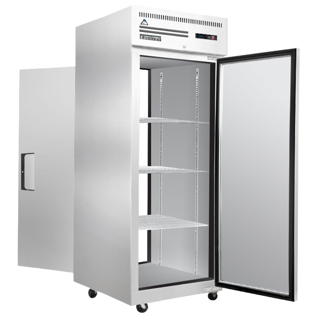 Everest ESPT-1S-1S 1-Section Pass-Thru Refrigerator w/ 2 Solid Full Doors, Top Mount, 23 cu. ft.