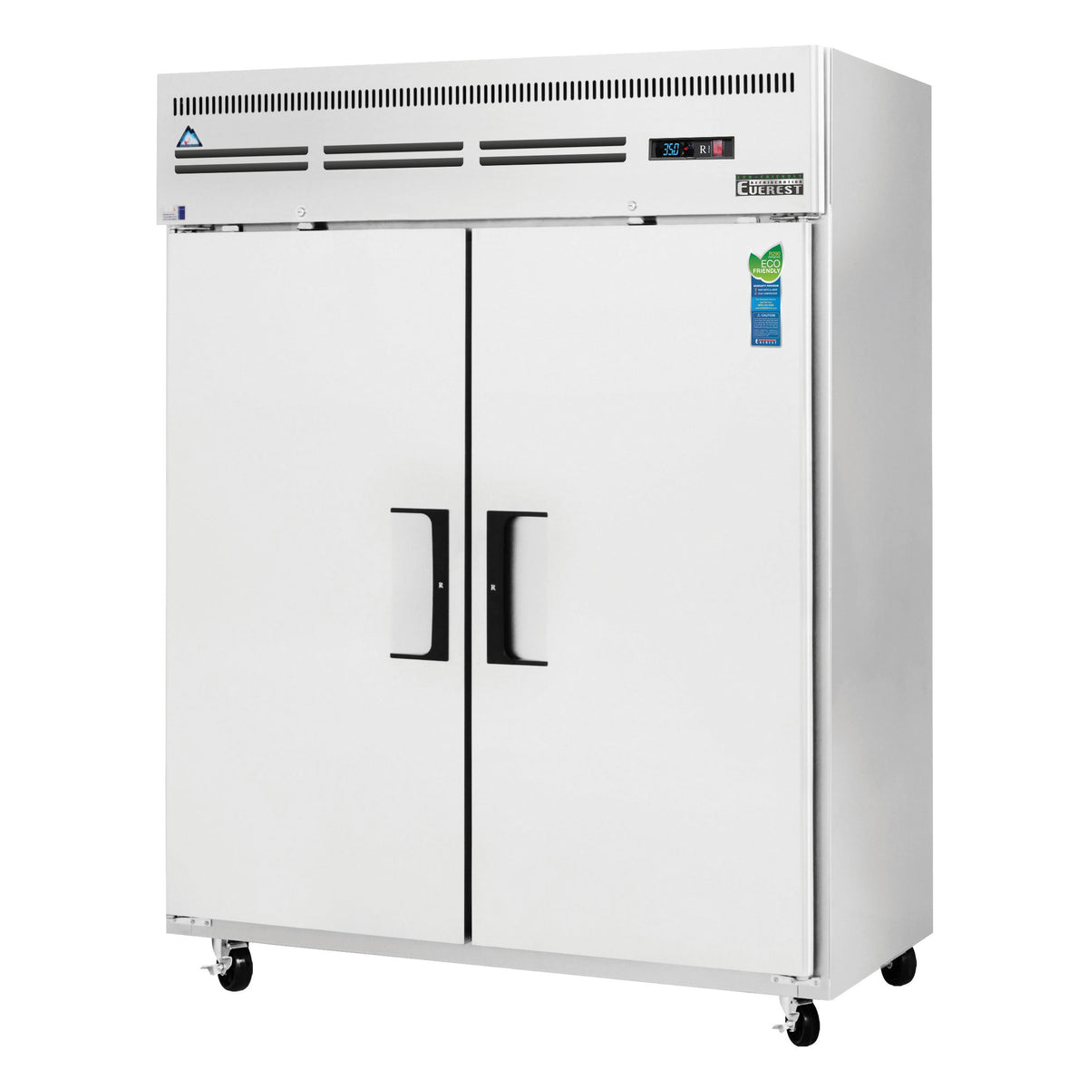 Everest Refrigeration ESWF2 59" 2-Solid Door Reach-In Freezer, Top Mounted, 55 cu. ft., Stainless Steel