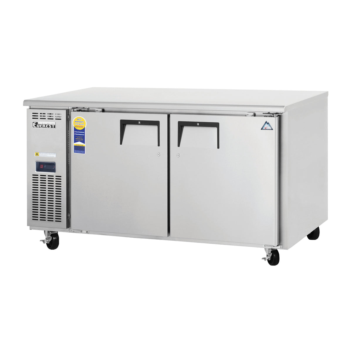 Everest Refrigeration ETWF2 59" 2-Door Undercounter Freezer, Stainless Steel, 18 cu. ft.