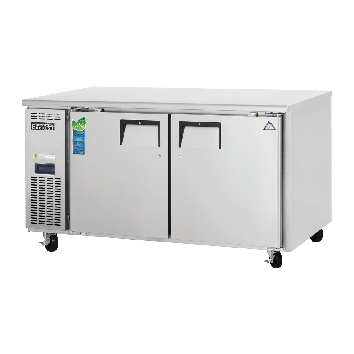Everest ETWR2 59" 2-Door Undercounter Refrigerator, Stainless Steel & Galvanized Steel, 18 cu. ft.