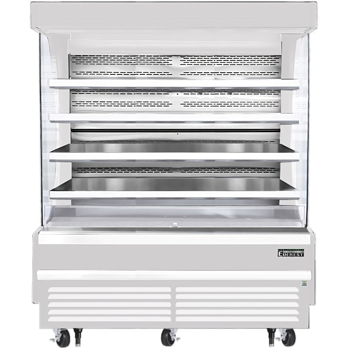 Everest EOMV-72-W-28-T 73" Vertical Open Air Merchandiser in White, High Profile, 4 Shelves, 26 cu. ft.