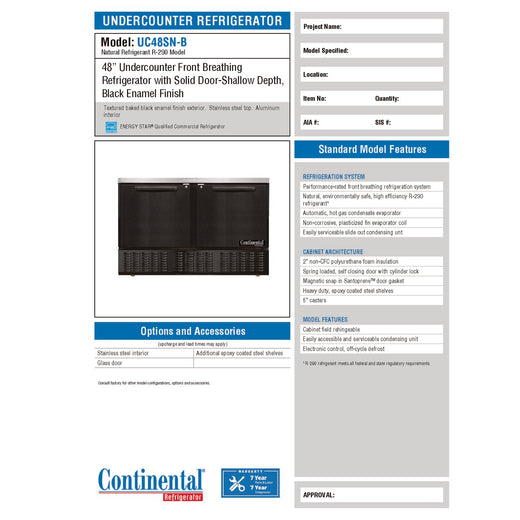 Spec Sheet