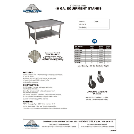 Spec Sheet