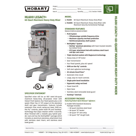 Spec Sheet
